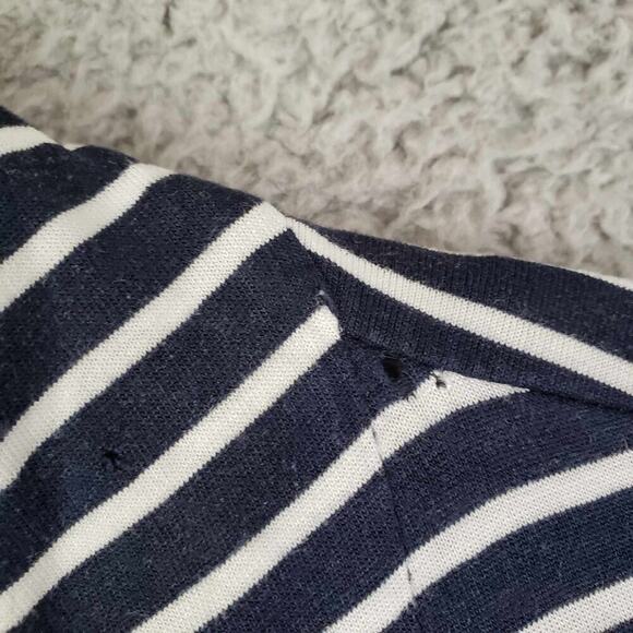 Talbots Cardigan Sweater Terry Knit Blue White Womens Plus Size 3XP Open Front - Picture 7 of 12